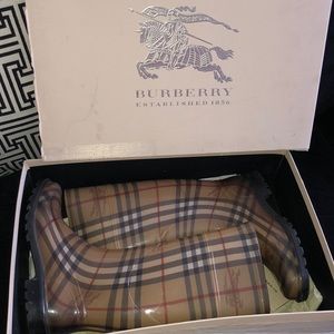 Burberry rain boots